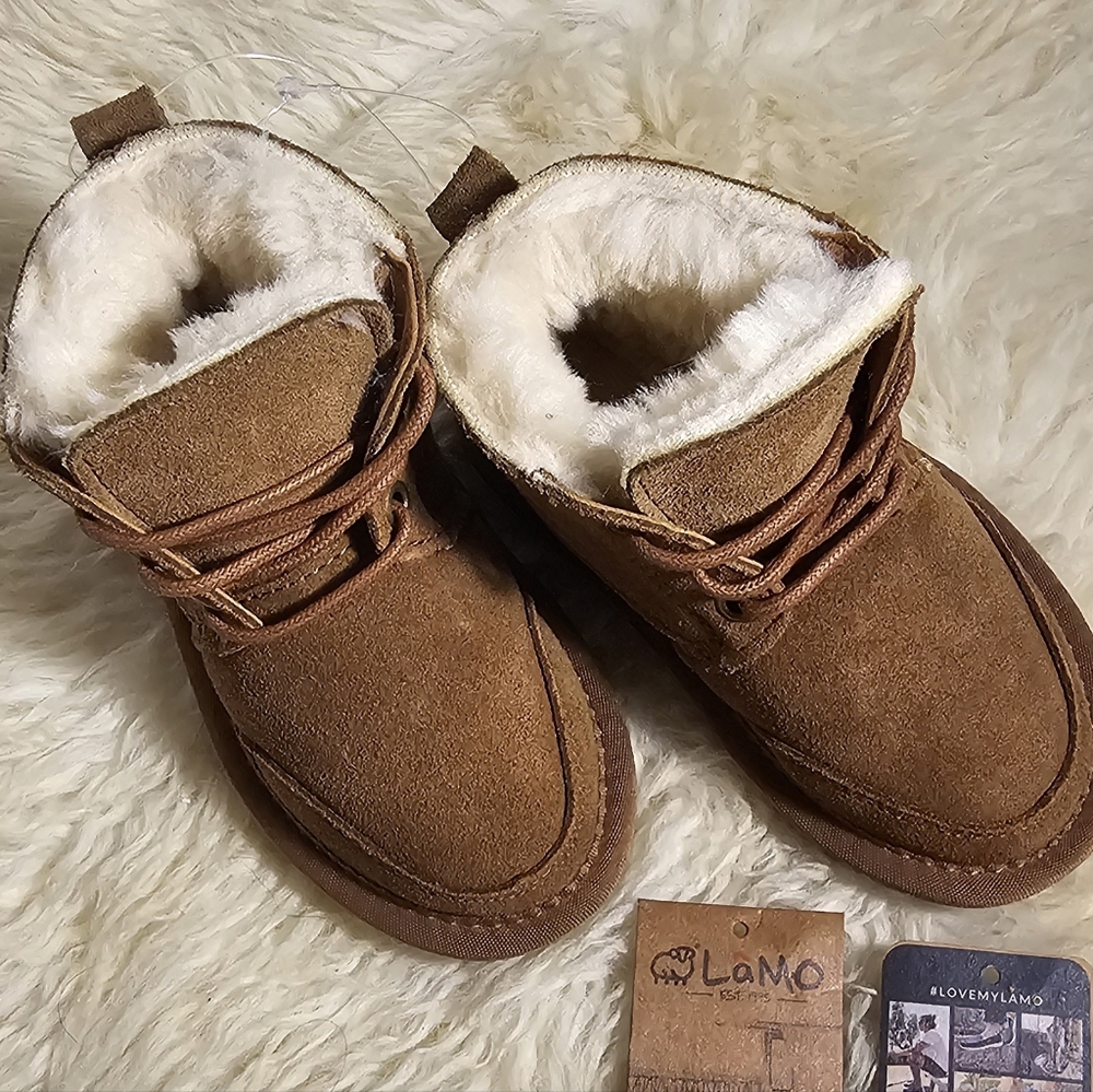 Lamo Kids Chukka Brown Suede Boots
